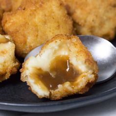 Fried mashed potatoes and gravy bombs