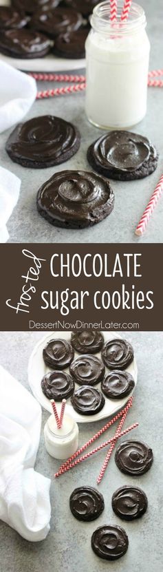 Frosted Chocolate Sugar Cookies (+ a Giveaway!
