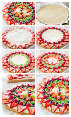 Fruit Pizza with Cream Cheese Frosting