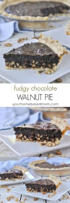 Fudgy Chocolate Walnut Pie