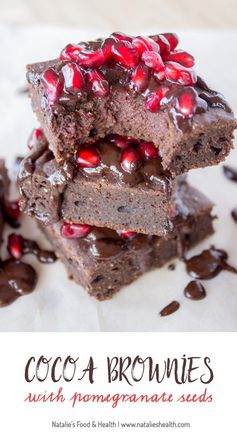 Fudgy Cocoa Pomegranate Brownies