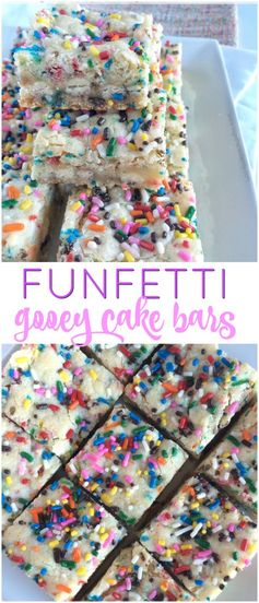 Funfetti Gooey Cake Bars