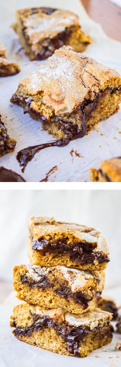 Ganache-Stuffed Peanut Butter Bars