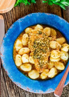 Garlic and Parsley Butter Chicken with Gnocchi