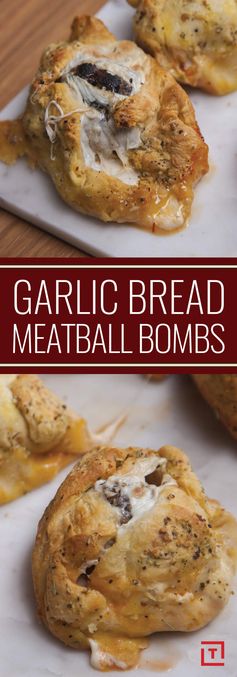 Garlic Bread Meatball Bombs