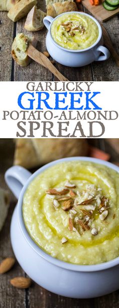 Garlicky Greek Potato and Almond Dip (Potato Skordalia