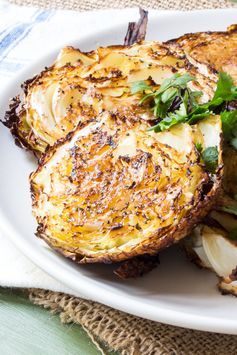 Garlicky Roasted Cabbage 'Steaks'