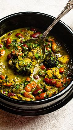 Ghormeh Sabzi (Chicken and Kidney Bean Stew