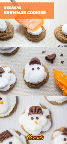 Ginger melted snowman cookies