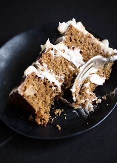 Ginger Molasses Apple Cake with Mascarpone Frosting