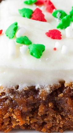 Gingerbread Bars with Eggnog Frosting