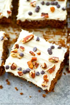 Gingerbread Cake Bars with Cream Cheese Frosting