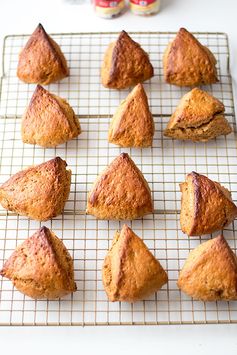 Gingerbread scones with buttered rum glaze