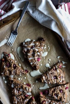 Gingerbread Scones With Cranberries (Gluten-free + Vegan