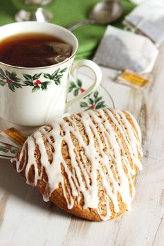 Gingerbread Scones with Eggnog Glaze