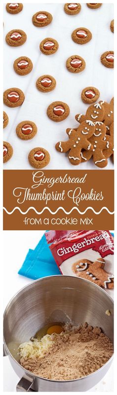 Gingerbread Thumbprint Cookies