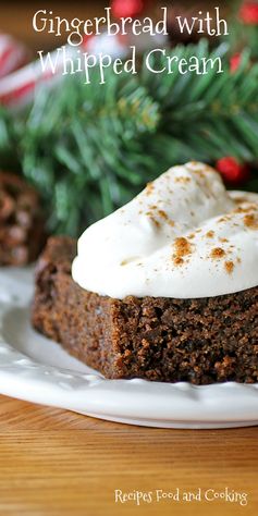 Gingerbread with Whipped Cream