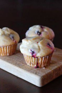 Glazed Blueberry Donut Muffins