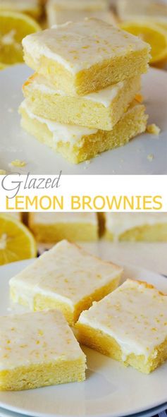 Glazed Lemon Brownies