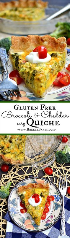 Gluten Free Broccoli Cheddar Quiche