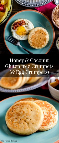 Gluten Free Crumpets with Honey and Coconut