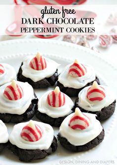 Gluten Free Dark Chocolate Peppermint Cookies