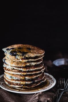 Gluten free quinoa blueberry pancakes