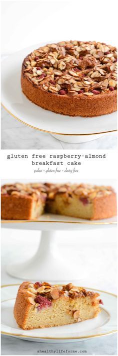 Gluten Free Raspberry Almond Breakfast Cake