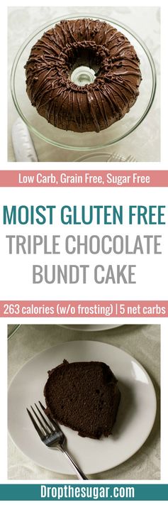 Gluten Free Triple Chocolate Bundt Cake