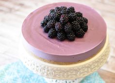 Gluten free vegan blackberry cheesecake