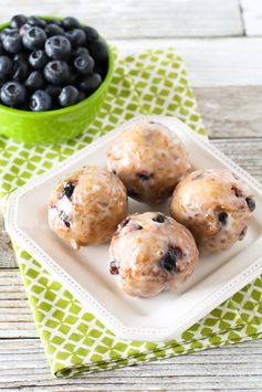 Gluten free vegan blueberry donut holes