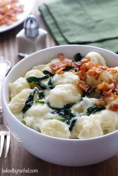 Gnocchi with Spinach in Parmesan Cream Sauce