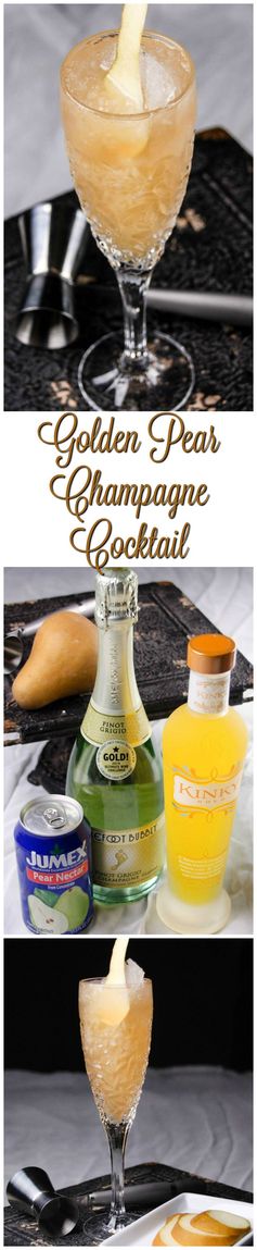 Golden Pear Champagne Cocktail