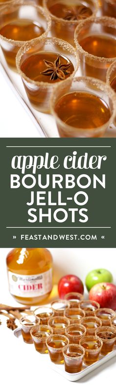 Gourmet Apple Cider Bourbon Jell-O Shots