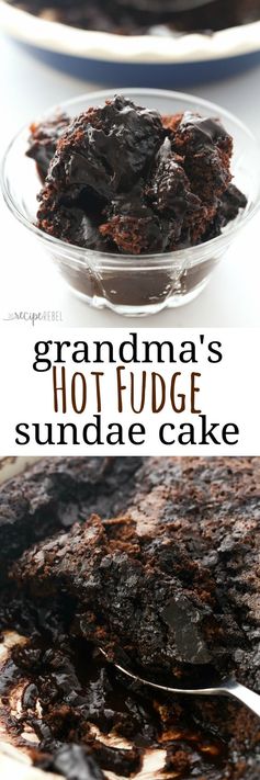 Grandma’s Hot Fudge Sundae Cake