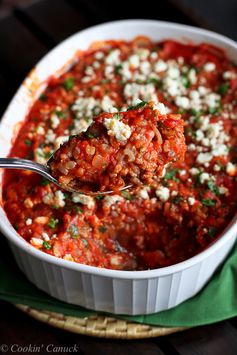 Greek Turkey, Rice & Feta Casserole