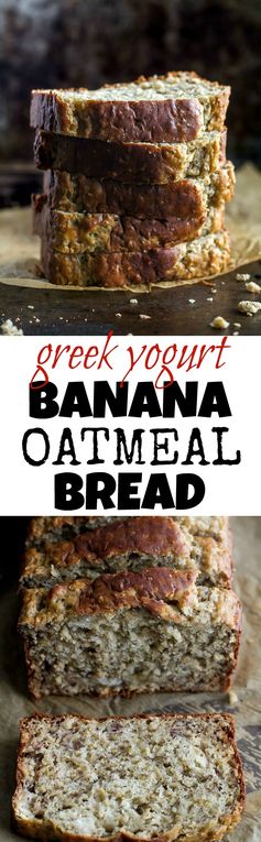 Greek Yogurt Banana Oat Bread