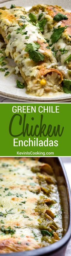 Green Chili Chicken Enchiladas