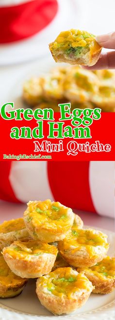 Green Eggs and Ham Mini Quiche