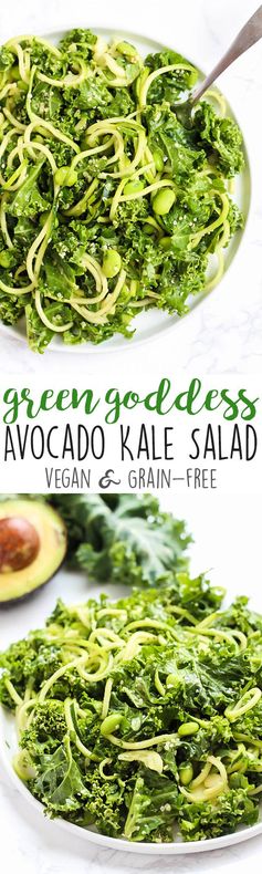 Green Goddess Avocado Kale Salad