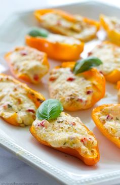 Grilled 3-Cheese Sweet Pepper Poppers