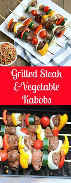 Grilled Steak and Vegetable Kabobs