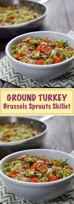 Ground Turkey Brussels Sprouts Skillet