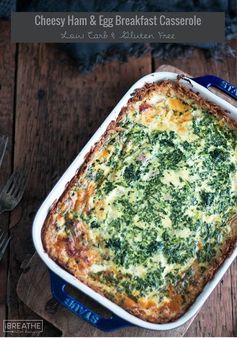 Ham & Cheese Low Carb Breakfast Casserole - Gluten Free