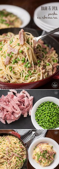 Ham and Pea Pasta Carbonara