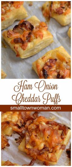 Ham Onion Cheddar Puffs