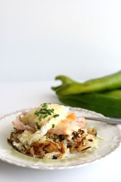 Hatch Chile Hash Brown Eggs Benedict