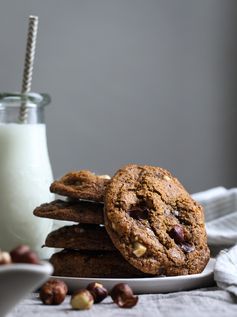 Hazelnut Pumpkin Chocolate Chip Cookies