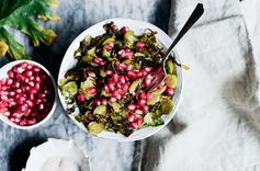 Healthy Christmas Brussel Sprouts With Pomegranate