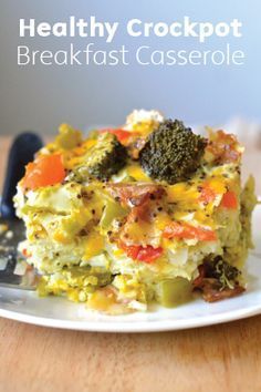 Healthy Crockpot Breakfast Casserole